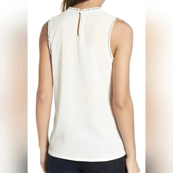 Halogen Lace & Crepe Top Ivory Cloud Size XL - Picture 4 of 8